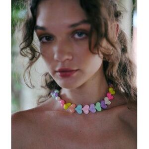 Pink Haley Pastel candy Heart Necklace